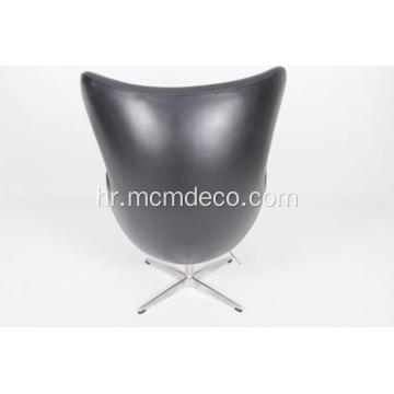 Kožna stolica za jaja u crnoj boji